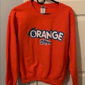 Orange rays crew neck